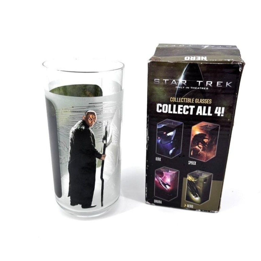 Star Trek Nero Glass Tumbler 16-oz Burger King Promo  w Box‎ Collectible Fandom